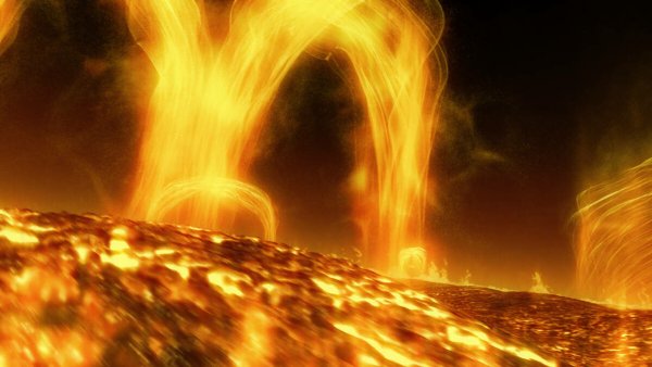 Протуберанцы на солнце