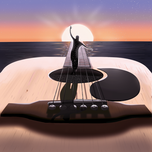 Гитара солнце арт