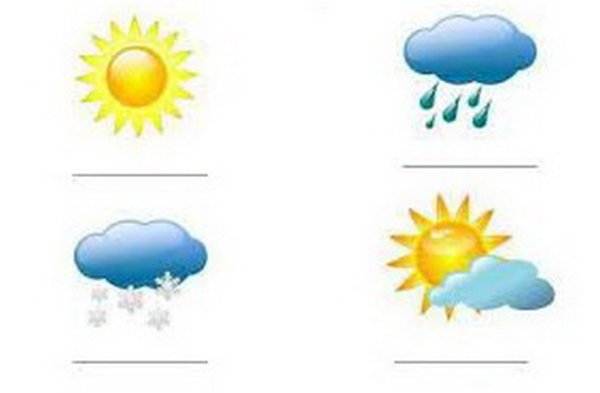 Обозначения погодных явлений для дошкольников