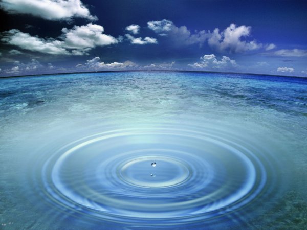 Отражение в капле воды