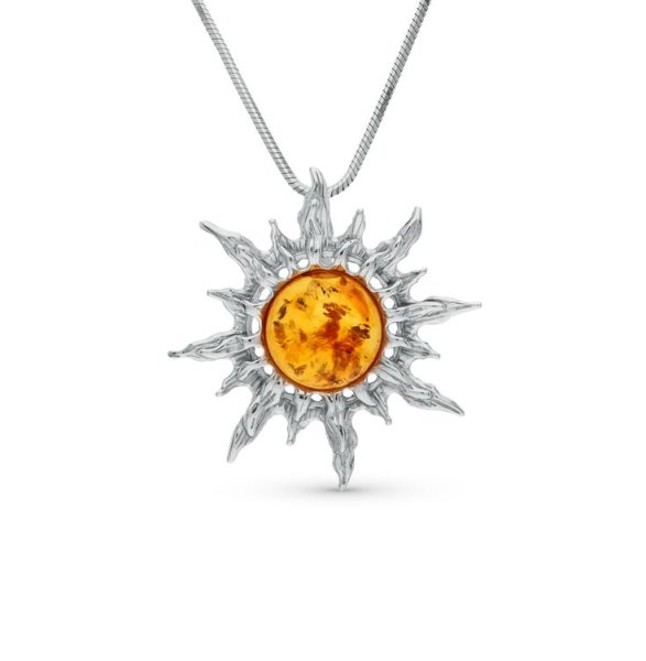 Медальон солнце серебро Санлайт