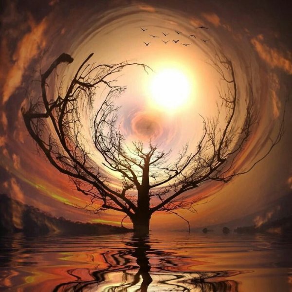 Сюрреалистичное солнце