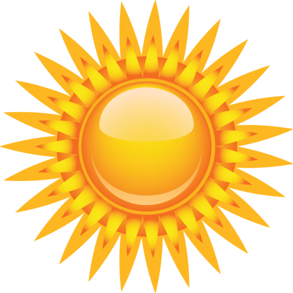 Солнце на прозрачном фоне