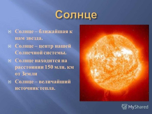 Солнце ближайшая звезда
