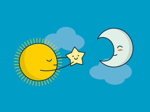 Рисование день и ночь