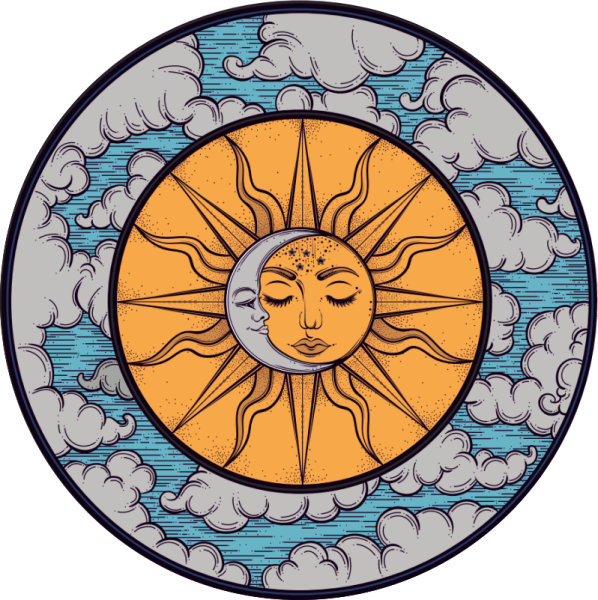 Изображение Луны и солнца