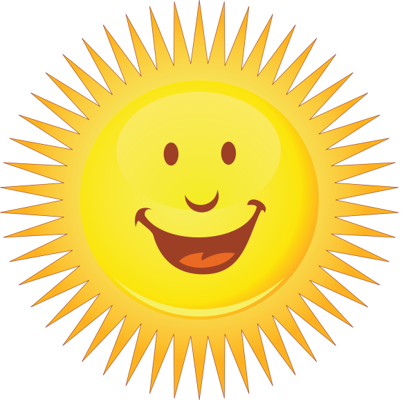 Солнышко улыбается вектор