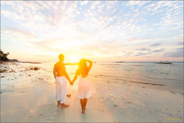 Влюбленные на закате