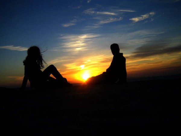 Поцелуй на закате