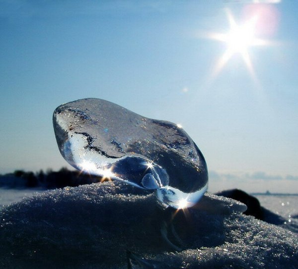 Лед на закате