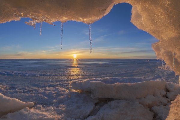 Ледостав и ледоход реки Волга