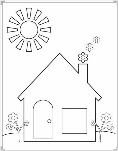 Детский рисунок домик