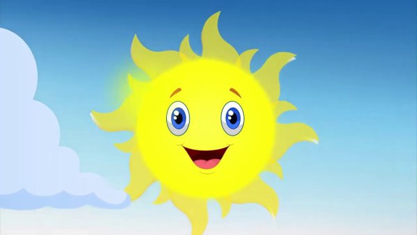 Солнце из мультфильма