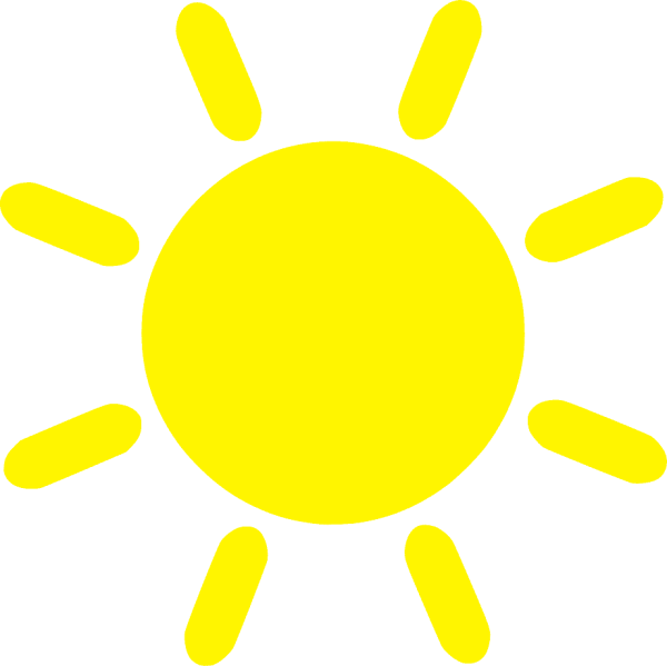 Солнце на белом фоне