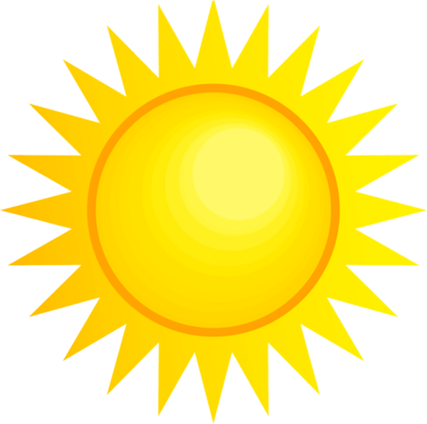 Солнце для вырезания цветные