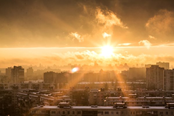 Рассвет в городе
