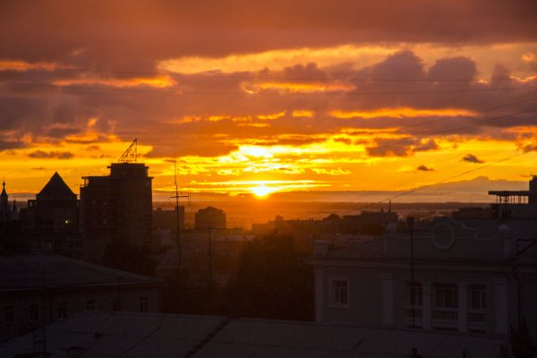 Закат на крыше