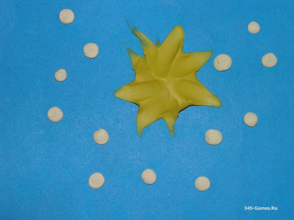 Солнышко из пластилина для детей