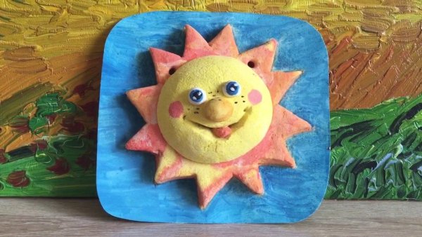 Лепка из теста солнышко