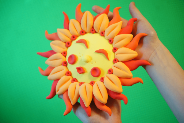 Лепка солнце