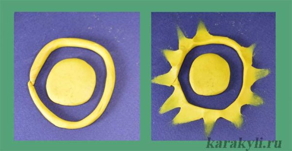 Солнце из соленого теста