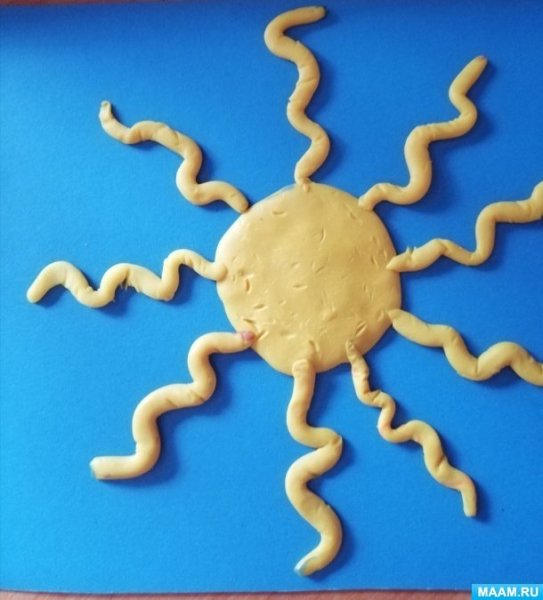 Поделка солнце из пластилина