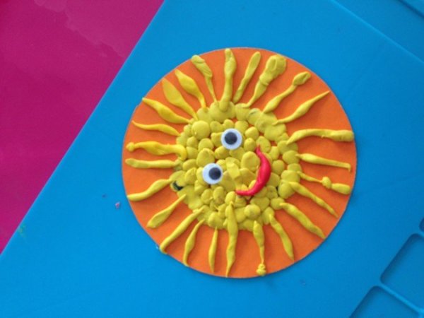 Поделки солнца из соленого теста