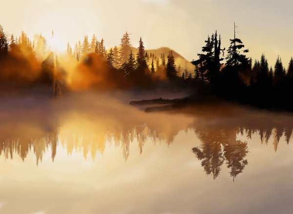 Туманное озеро