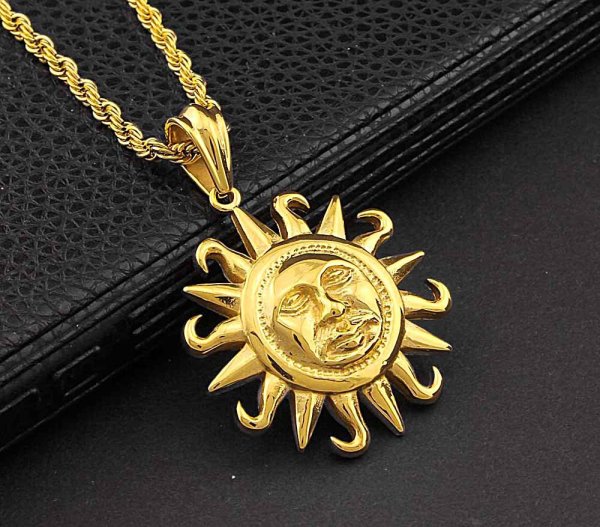 Кулон солнце Езиды золото