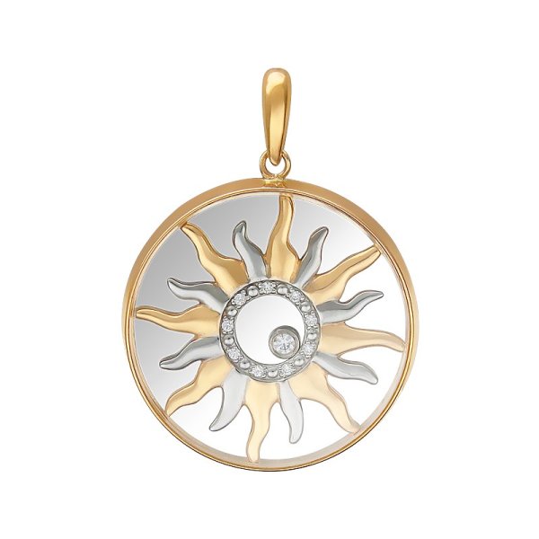 Кулон Эстет подвеска из золота с фианитами