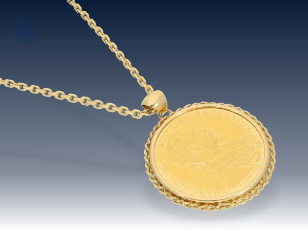 Подвеска монета золото