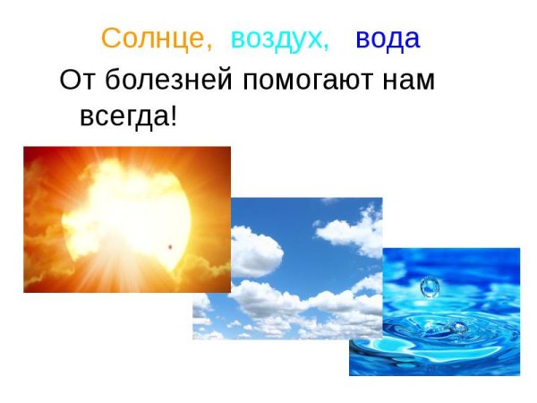 Солнце воздух и вода рисунок