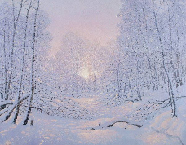 Художник Владимир Крылов зимний лес