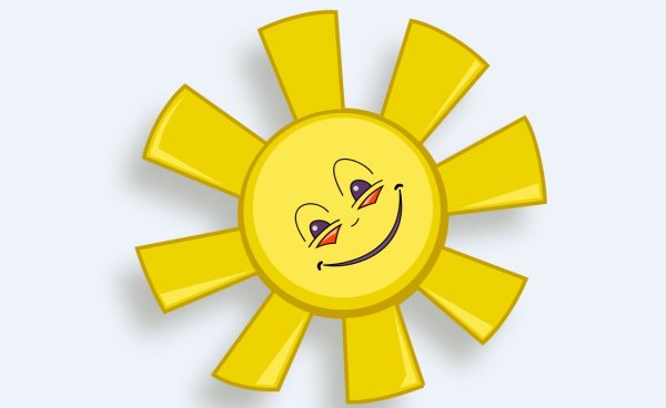 Раскраска. Солнышко