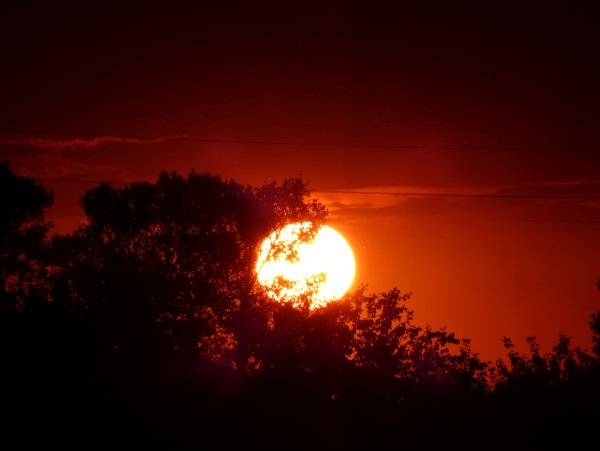 Красное солнце на закате