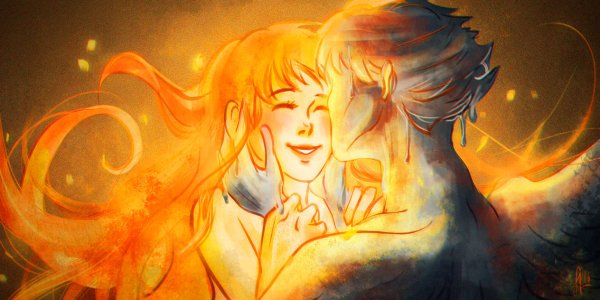 Икар женщина и мужчина солнце арт