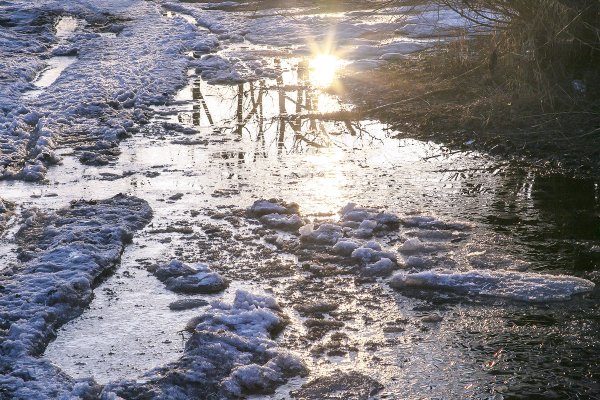Красивая лужа