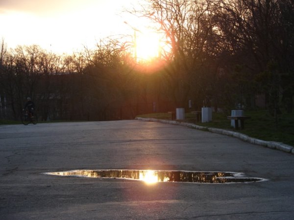 Блики солнца на воде