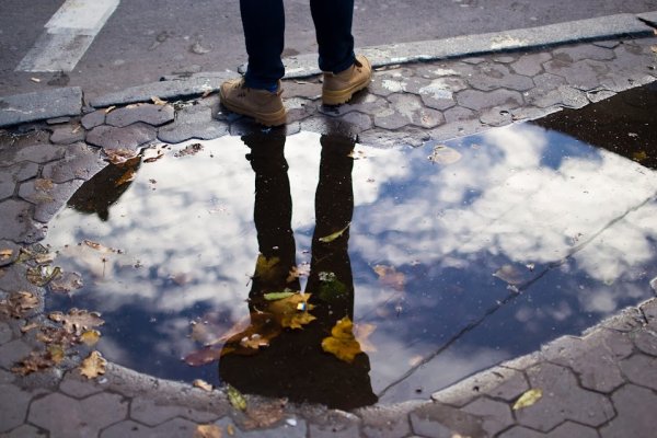 Отражение солнца в луде