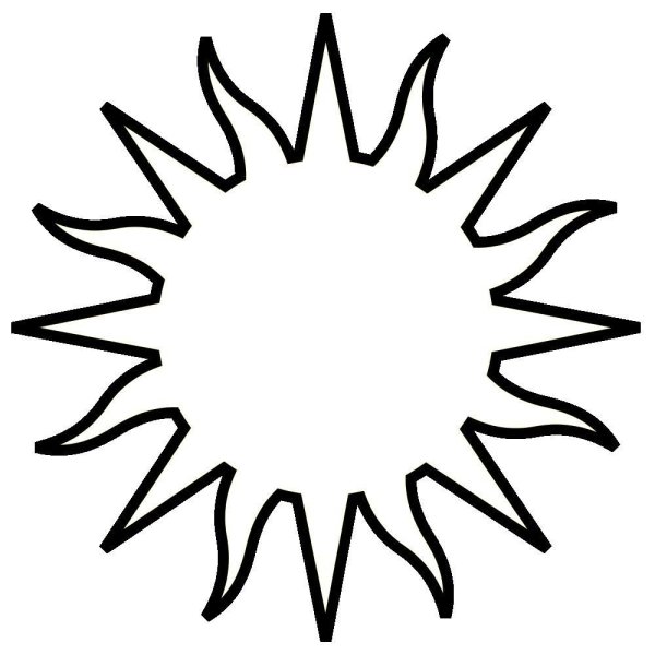 Солнце раскраска