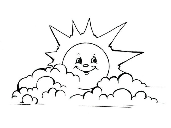 Солнце раскраска
