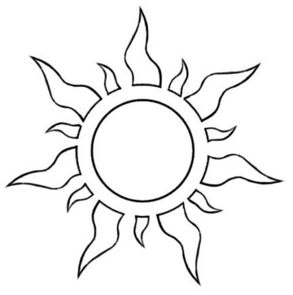 Раскраска. Солнышко