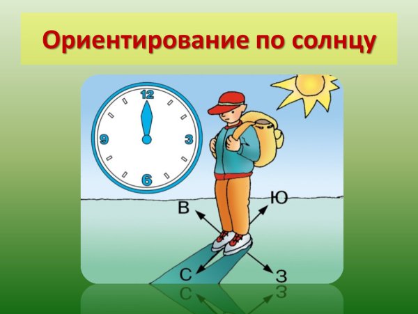 Способы ориентирования по солнцу