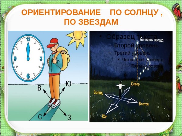 Ориентирование на местности по солнцу