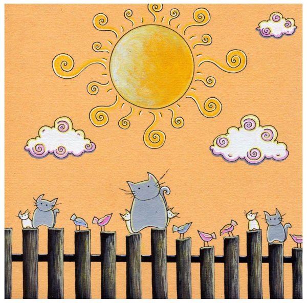 Солнечные кошки иллюстрации