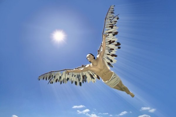 Футаж про полет Икара