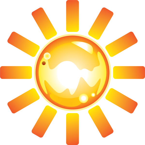 Солнце на прозрачном фоне