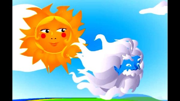 Ветер и солнце Ушинский рисунок