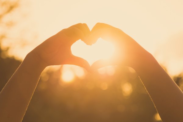 Сердце в солнечных лучах