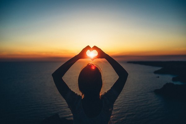 Сердечко на закате